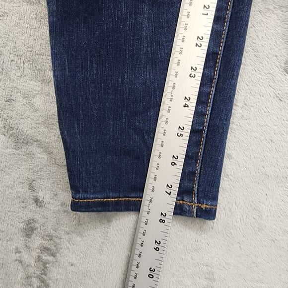 Maurices Jeans Womens M SHORT Blue Dark Wash Mid Rise Skinny Jegging Stretch - Picture 9 of 11